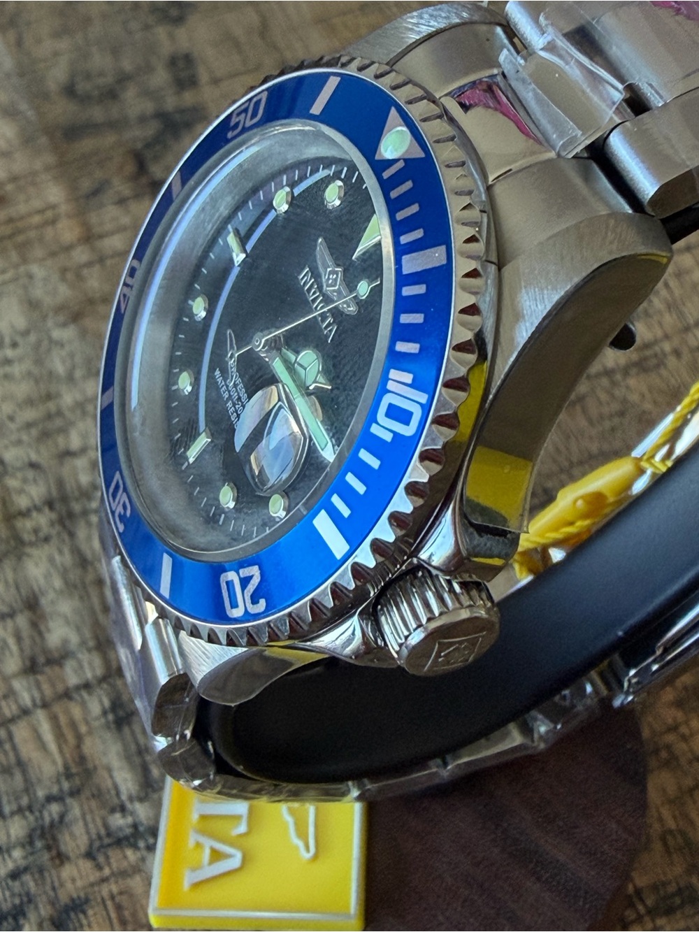NEW Invicta Pro Diver Anchoris Blue Bezel Stainless Steel Watch 37.5mm - 200M WR - Picture 3 of 8